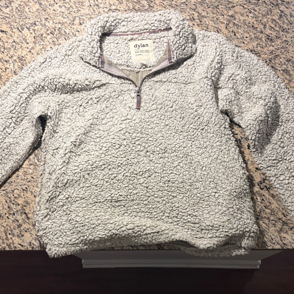 Dylan Women's Gray Sherpa Cowl Sweater